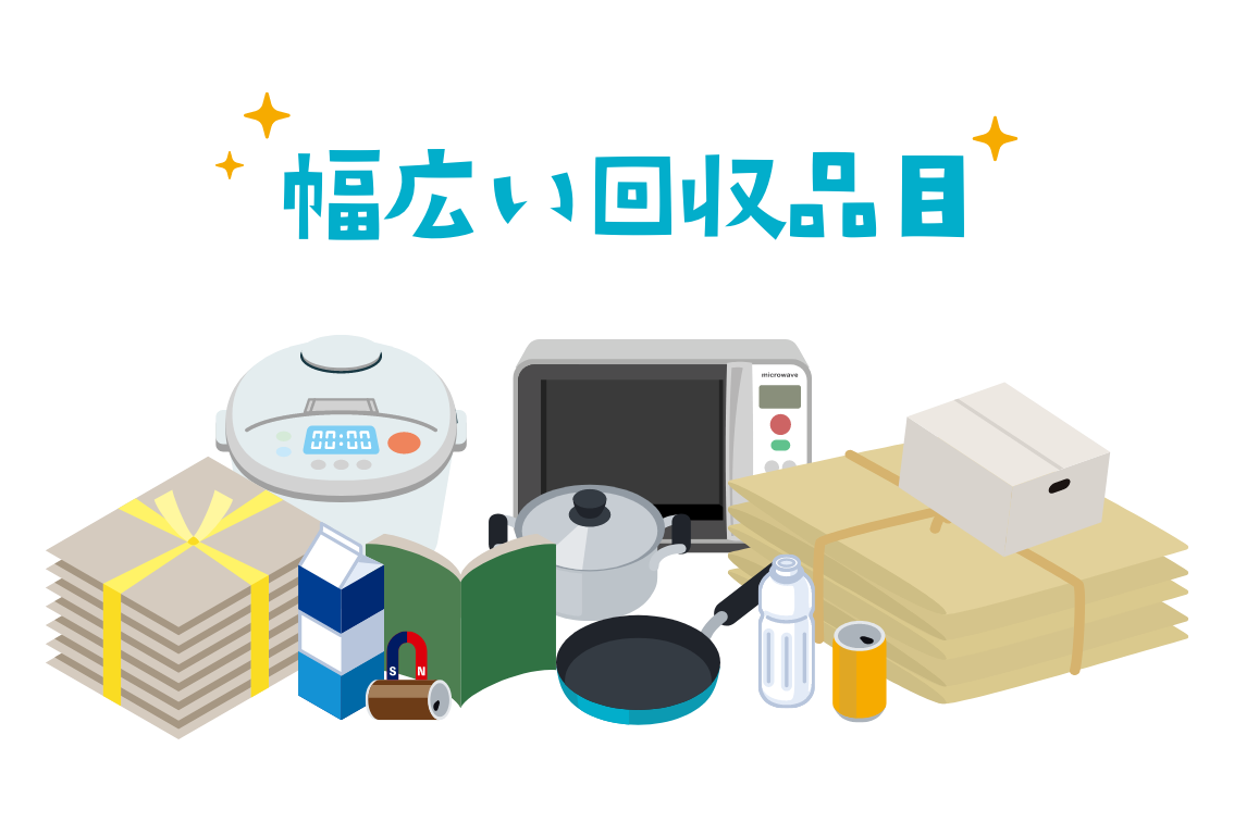 幅広い回収品目